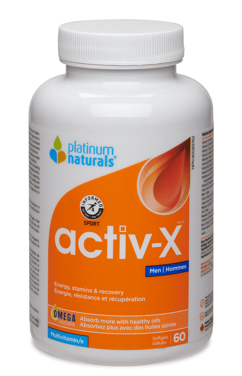 Platinum Naturals Activ-X 60 softgels Mens