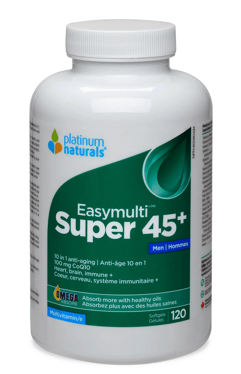 Platinum Naturals Super EasyMulti 45+ 120 softgels - Mens