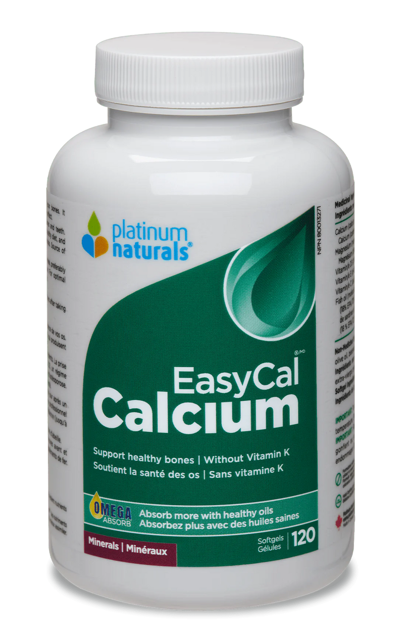 Platinum Naturals EasyCal Calcium 120 softgels