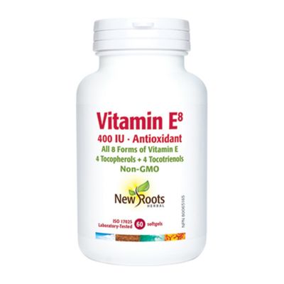 New Roots Vitamin E8 400IU 60 Softgels