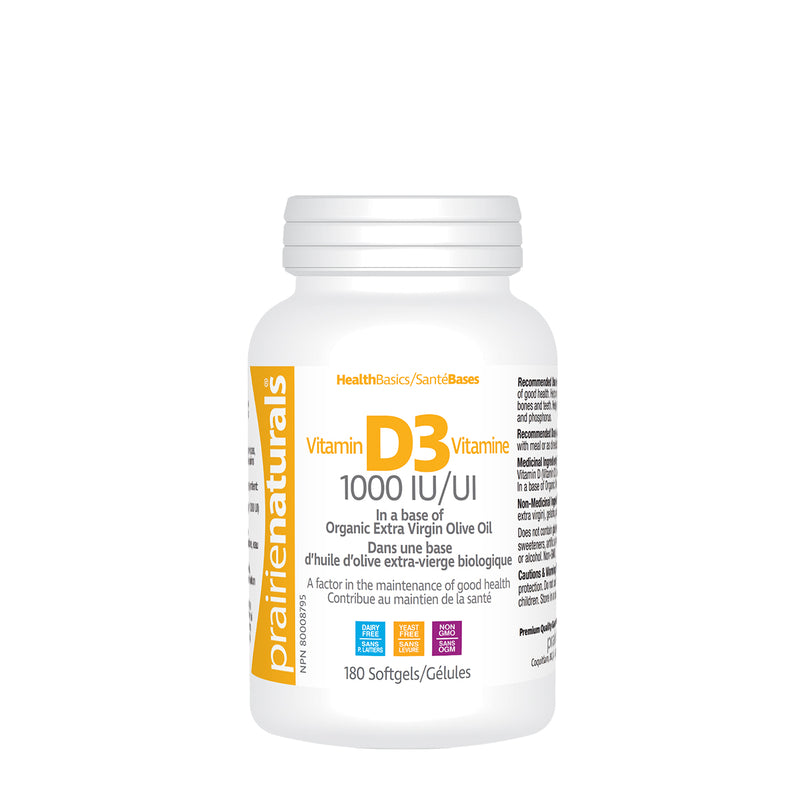 Prairie Naturals Vitamin D 1000IU 180 softgels