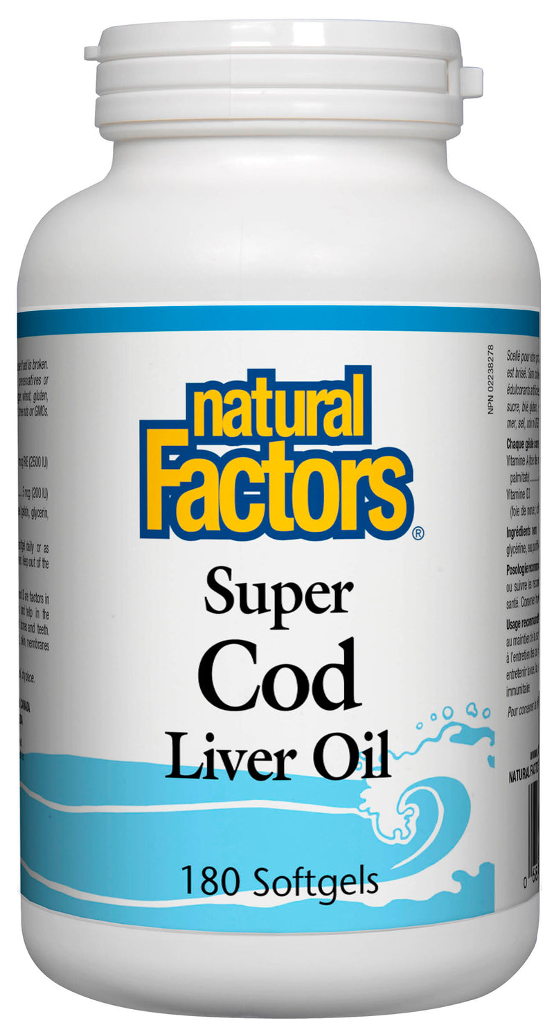 Natural Factors Cod Liver Oil 180 softgels