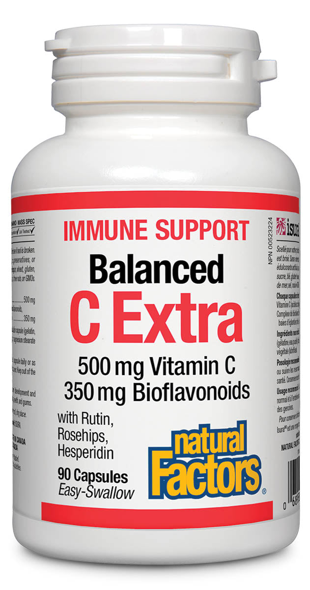 Natural Factors Balanced Vitamin C Extra 500mg/350mg 90 capsules