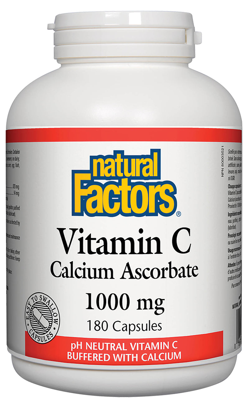 Natural Factors Vitamin C Calcium Ascorbate 180 capsules
