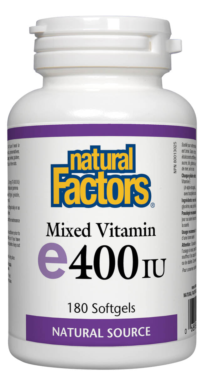Natural Factors Mixed Vitamin E 400IU 180 softgels