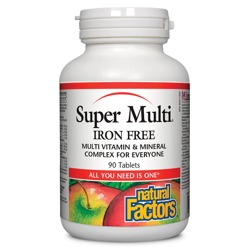 Natural Factors Super Multi Iron Free 90 tablets