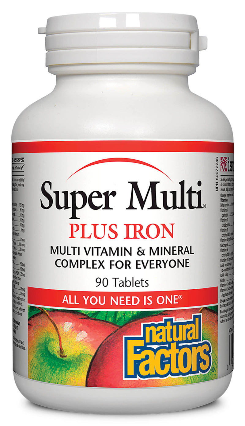 Natural Factors Super Multi Plus Iron 90 tablets