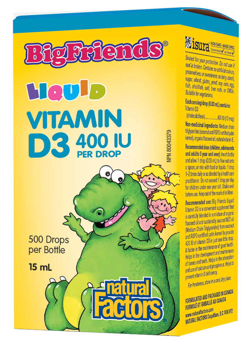 Natural Factors Big Friends Vitamin D 400IU 15ml