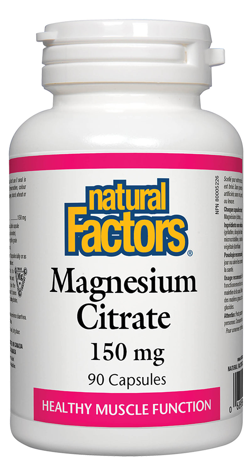 Natural Factors Magnesium Citrate 150mg 90 capsules