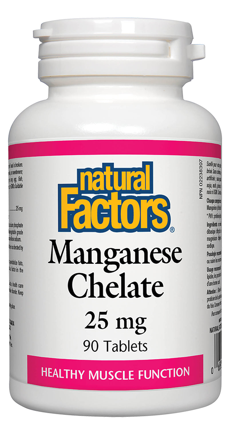 Natural Factors Manganese Chelate 25mg 90 caplets