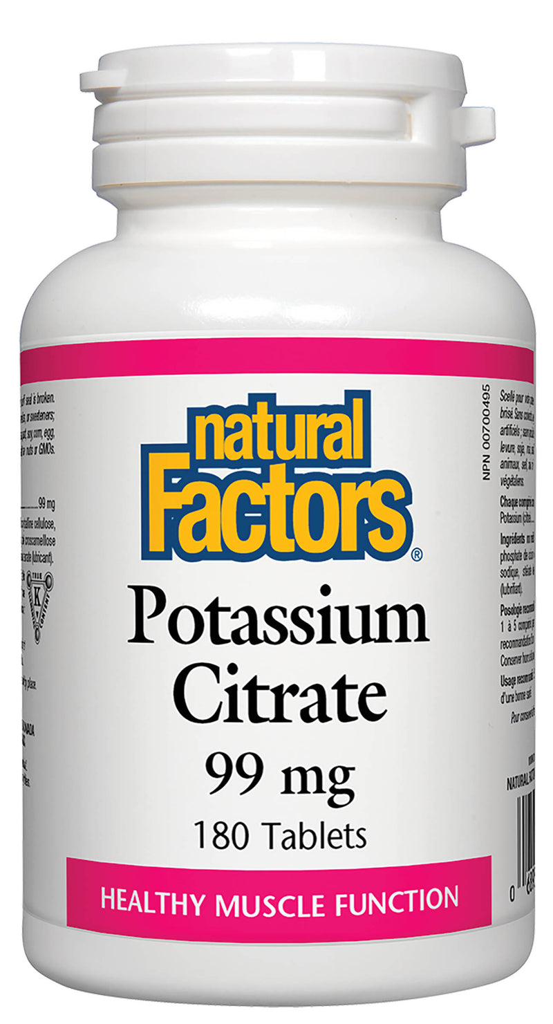 Natural Factors Potassium 99mg 180 tablets