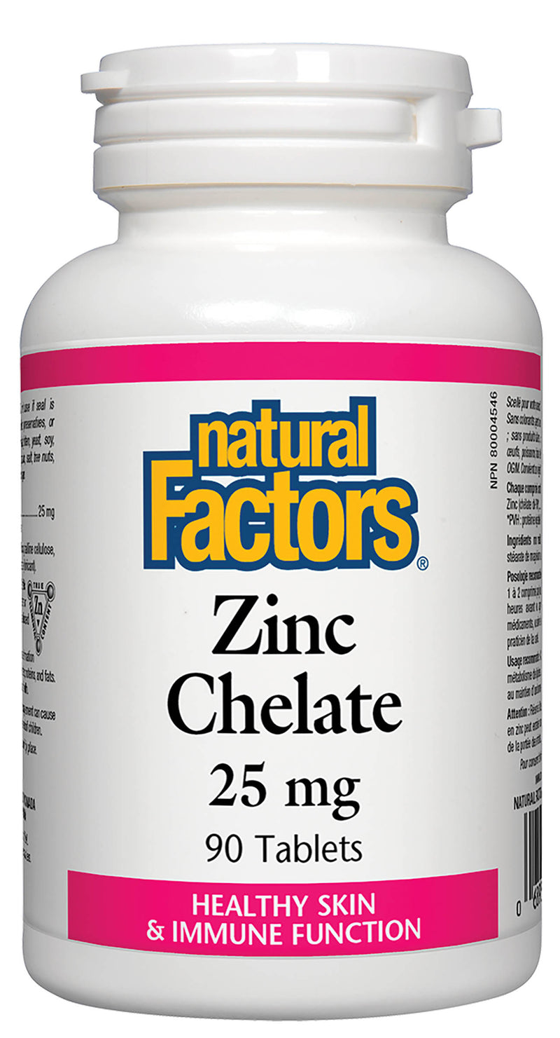 Natural Factors Zinc Chelate 25mg 90 tablets