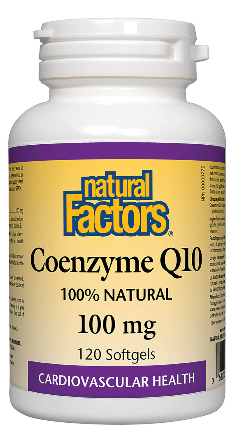 Natural Factors CoEnzyme Q10 100mg 120 softgels