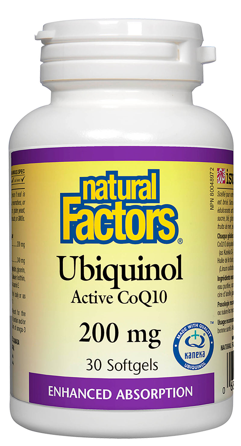 Natural Factors Ubiquinol CoQ10 200mg 30 softgels