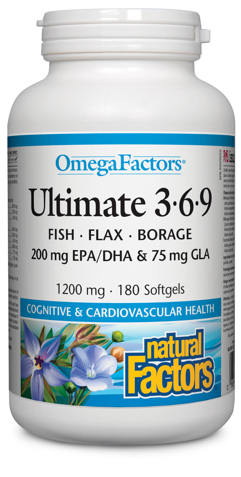 Natural Factors Ultimate 3-6-9 1200mg 180 softgels