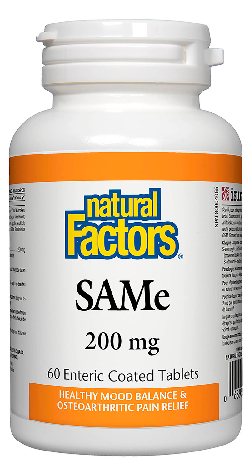 Natural Factors SAMe 200mg 60 tablets