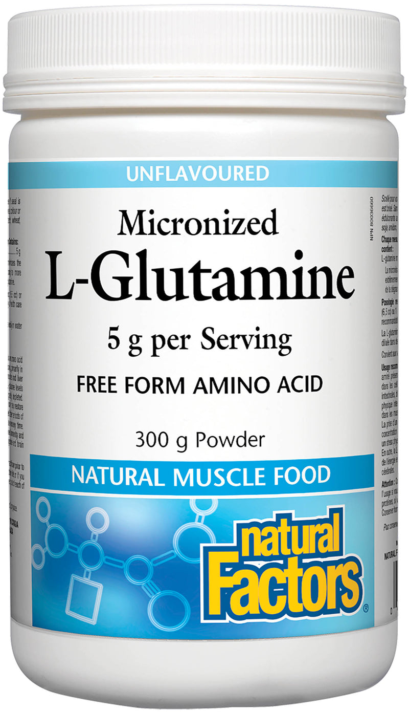 Natural Factors L-Glutamine 300g - UNFLAVOURED