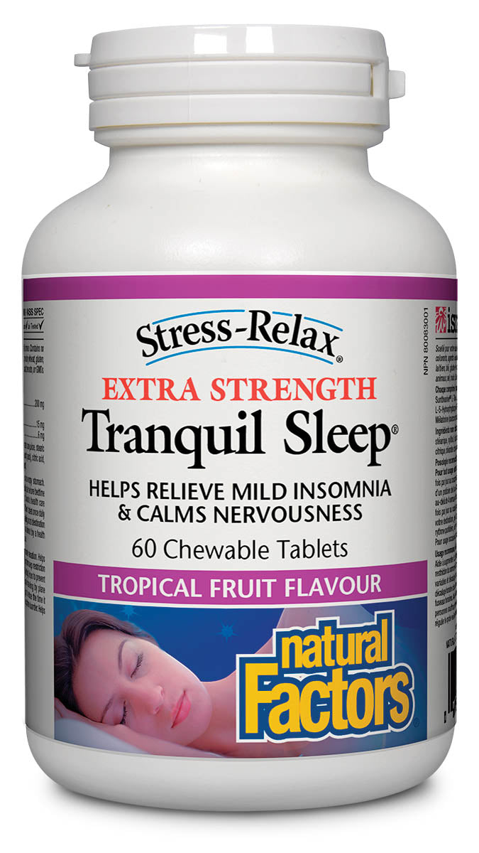 Natural Factors Tranquil Sleep Extra Strength 60 tablets - TROPICAL FRUIT