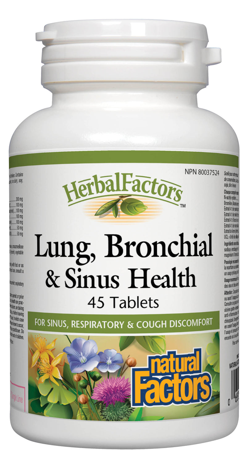 Natural Factors Lung Bronchial & Sinus 45 tablets