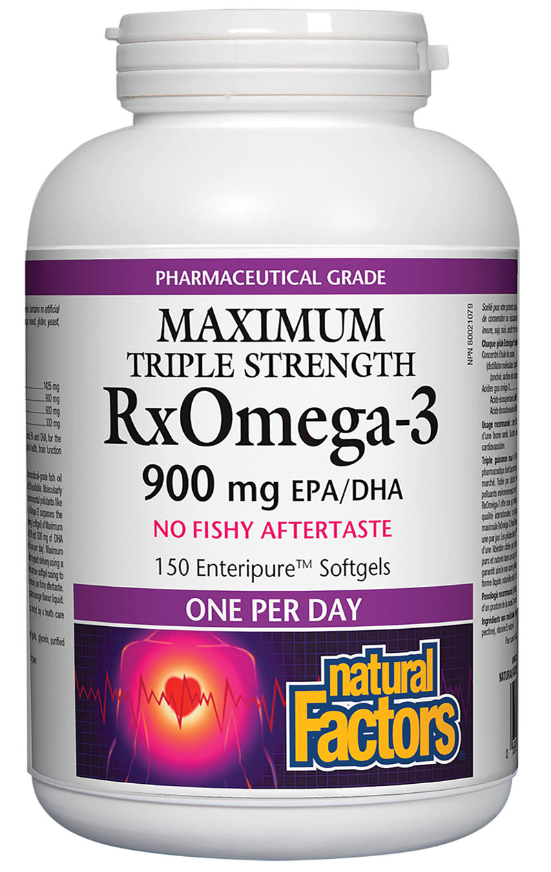 Natural Factors RX Omega-3 Triple Strength 900mg 150 softgels