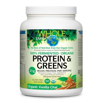 Whole Earth & Sea Fermented Organic Protein & Greens 656g- VANILLA CHAI