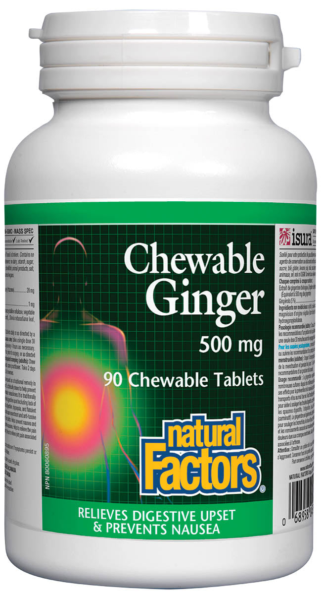 Natural Factors Chewable Ginger 90 tablets