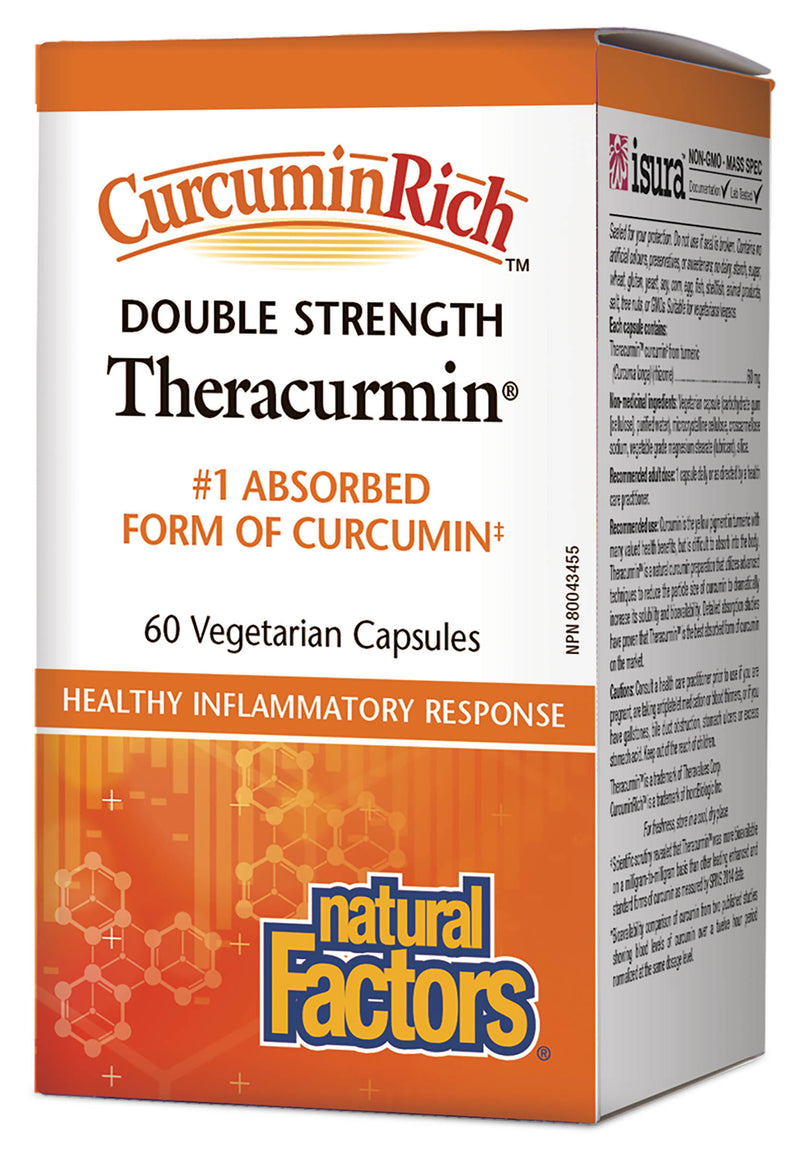 Natural Factors Curcumin Rich Theracurmin 60 caps - Double Strength