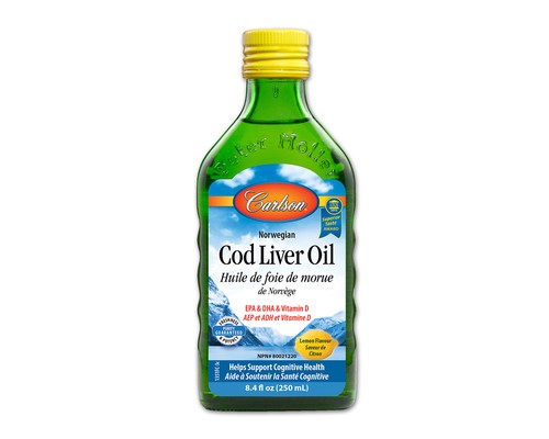 Carlson Cod Liver Oil 250ml - Lemon