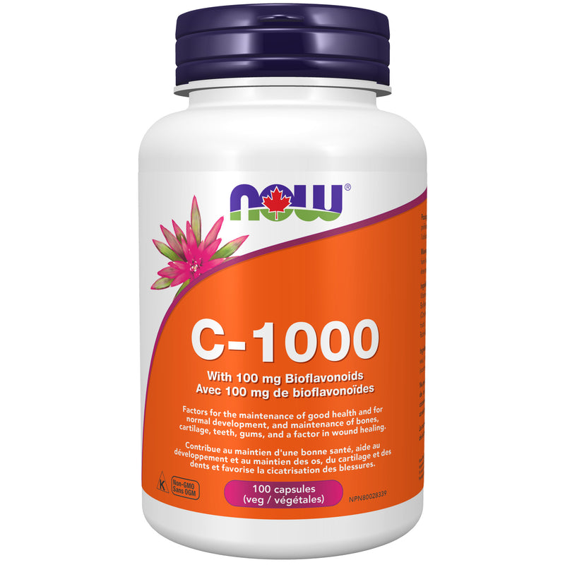 C-1,000 with 100mg Bioflavonoids Vegetable Capsules, 100 Count