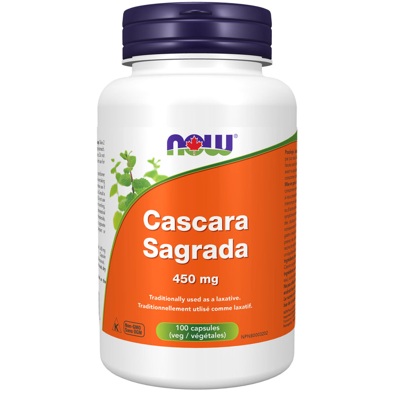 Cascara Sagrada 450mg Vegetable Capsules, 100 Count