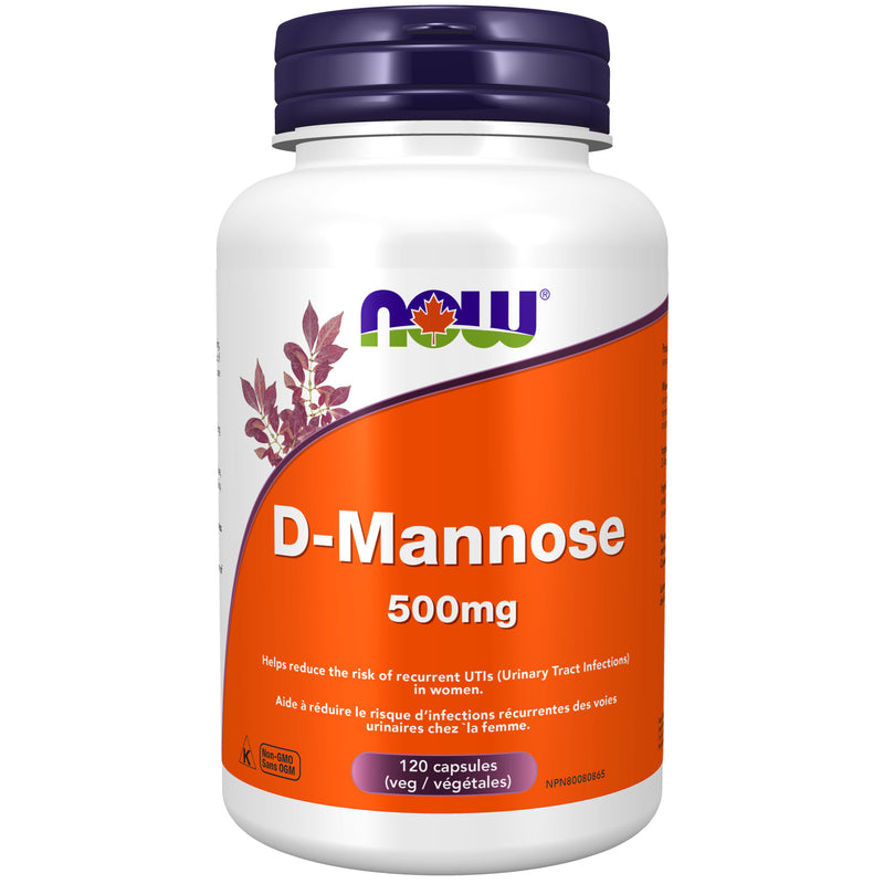 D-Mannose 500mg Vegetable Capsules, 120 Count
