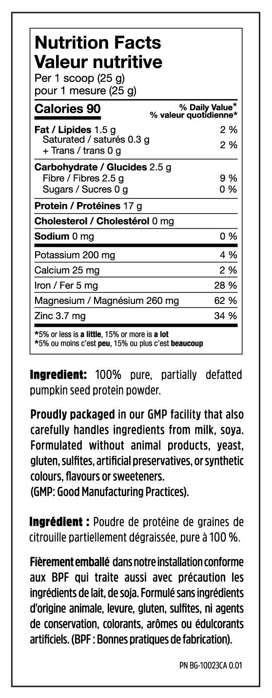 North Coast Naturals Cold Pressed Pumpkin Protein 340g - Unflavoured