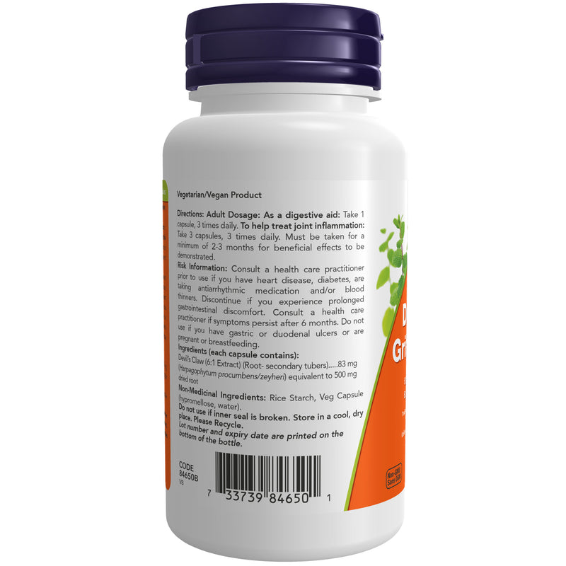 Devils Claw 500mg Vegetable Capsules, 100 Count