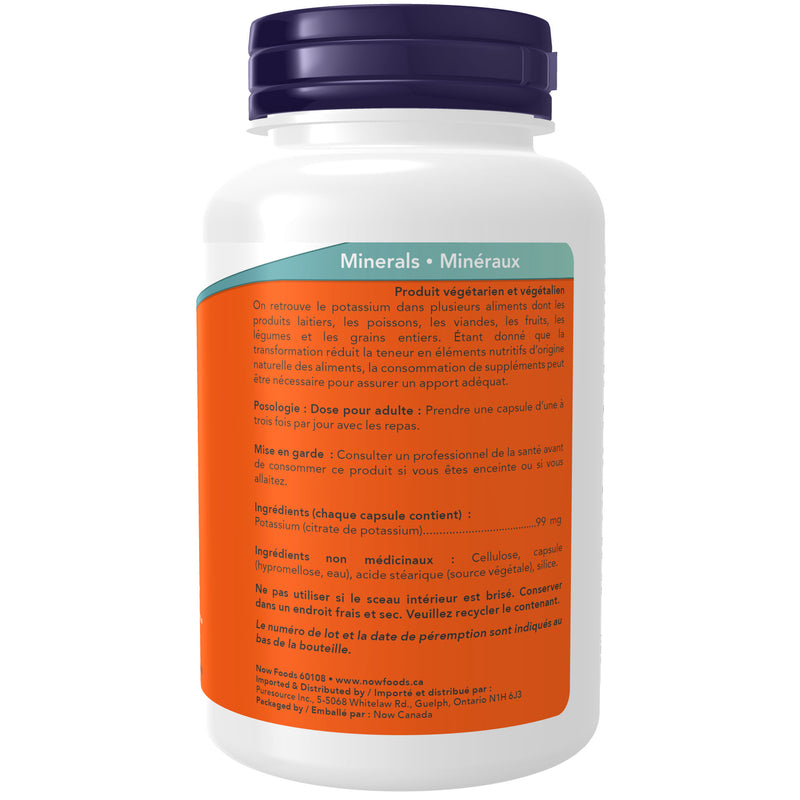 Potassium Citrate 99mg Vegetable Capsules, 180 Count