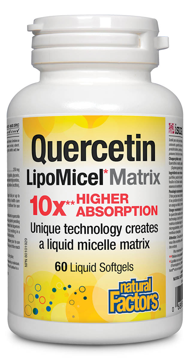 Natural Factors Quercetin LipoMicel 60 softgels