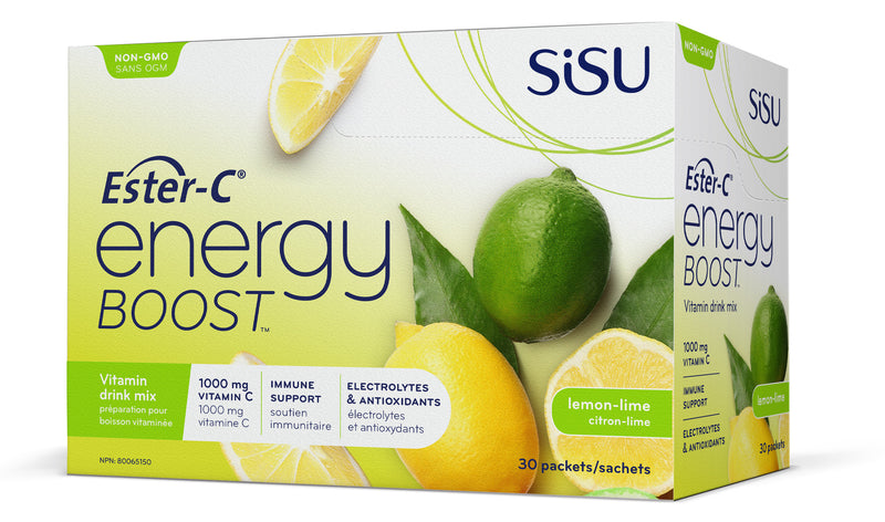 Sisu Ester-C Energy Boost 30 pack - Lemon Lime
