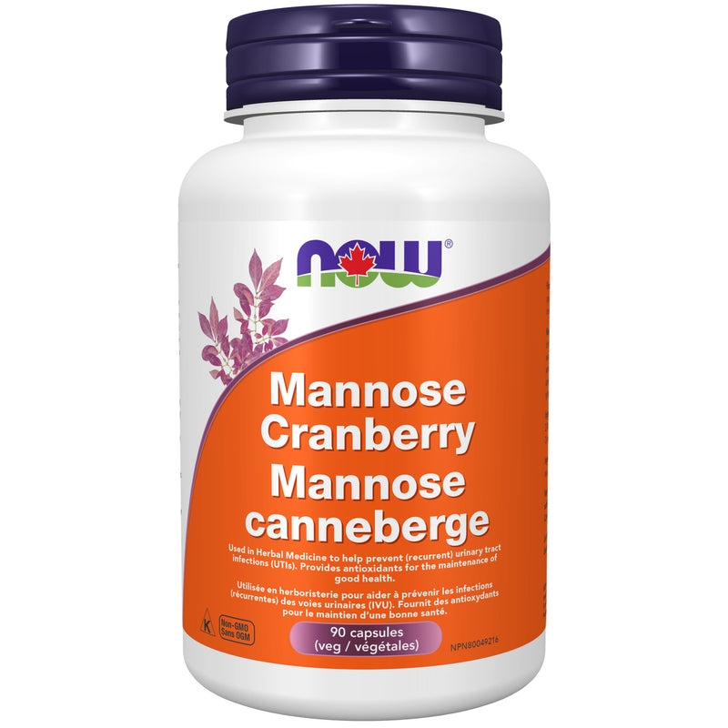 Mannose Cranberry 700mg Vegetable Capsules, 90 Count