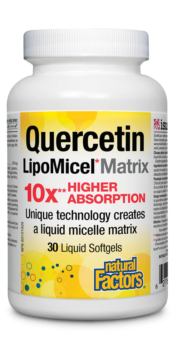 Natural Factors Quercetin LipoMicel 30 softgels