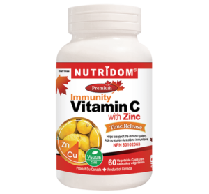 Nutridom Timed Release Vitamin C with Zinc Bisglycinate & Copper 60 Capsules