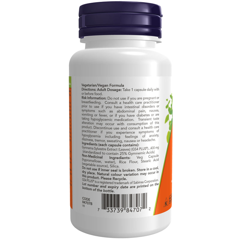Gymnema Sylvestre 400mg Vegetable Capsules, 90 Count