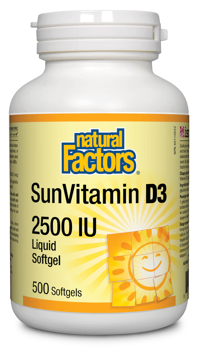 Natural Factors Vitamin D 2500IU 500 softgels