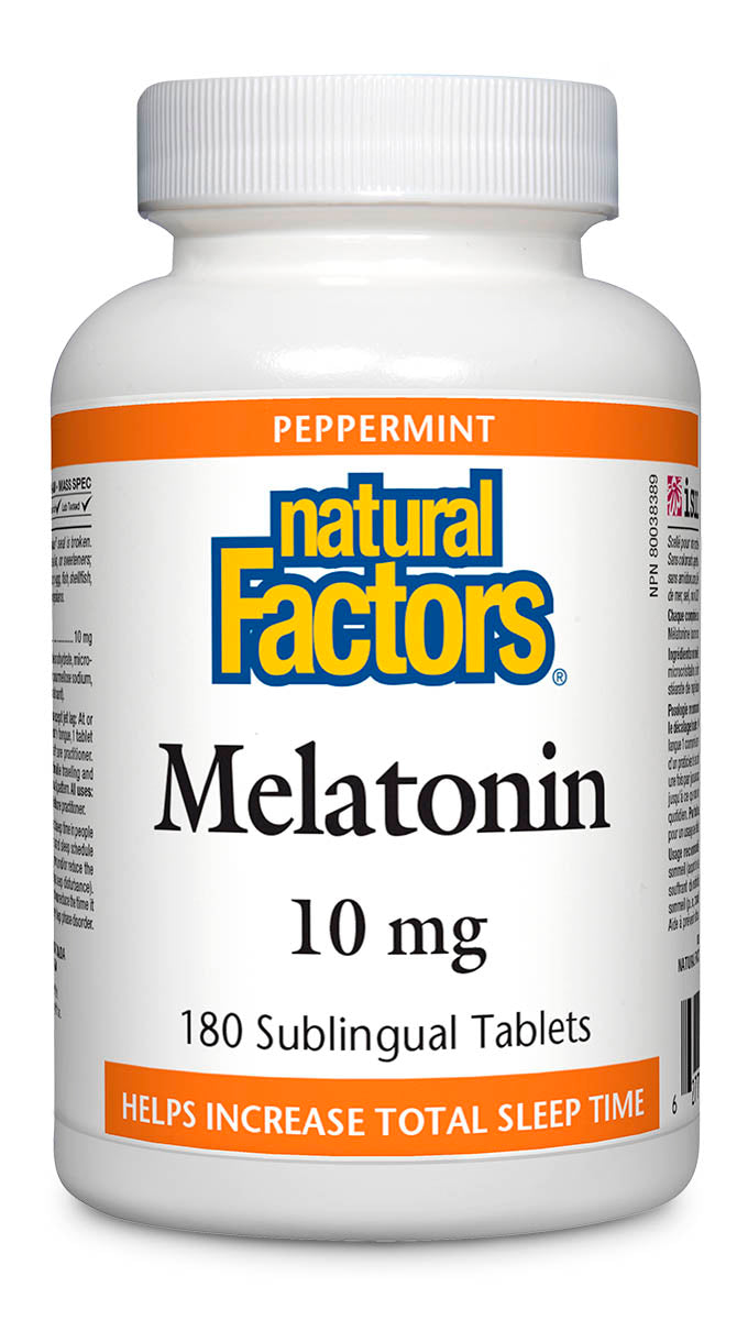 Natural Factors Melatonin 10mg 180 sublingual tablets