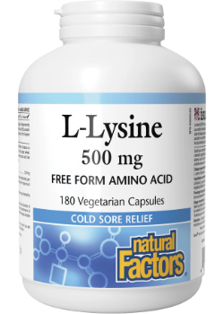 Natural Factors L-Lysine 500mg 180 capsules