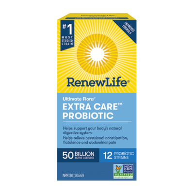 Renew Life Extra Care Probiotic 50 Billion 72 Capsules - BONUS