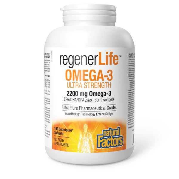 Natural Factors Regener Life Omega 3 Ultra 2200mg 150 softgels