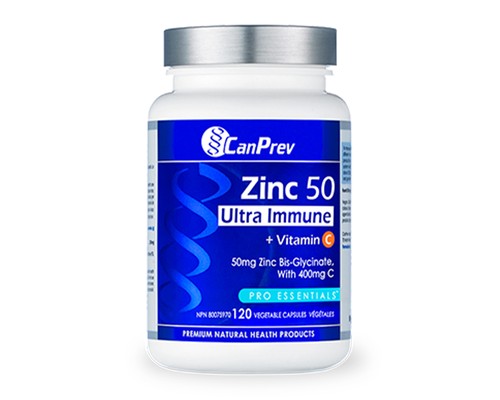 CanPrev Zinc 50mg Ultra Immune + Vitamin C 120 Caps