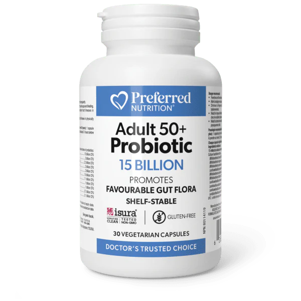 Preferred Nutrition 50+ Probiotic 15 Billion 30 Capsules