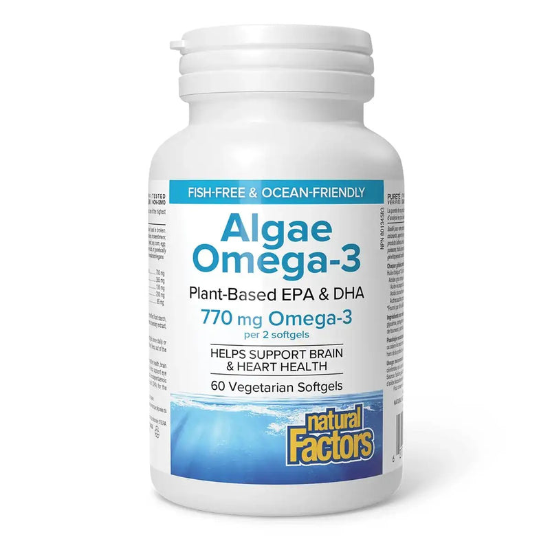 Natural Factors Algae Omega 3 60 Softgels