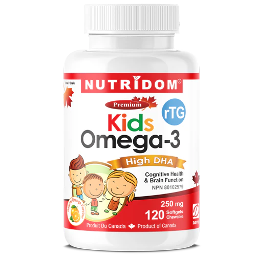 Nutridom Kids Omega 3 120 Chewable Softgels - Orange