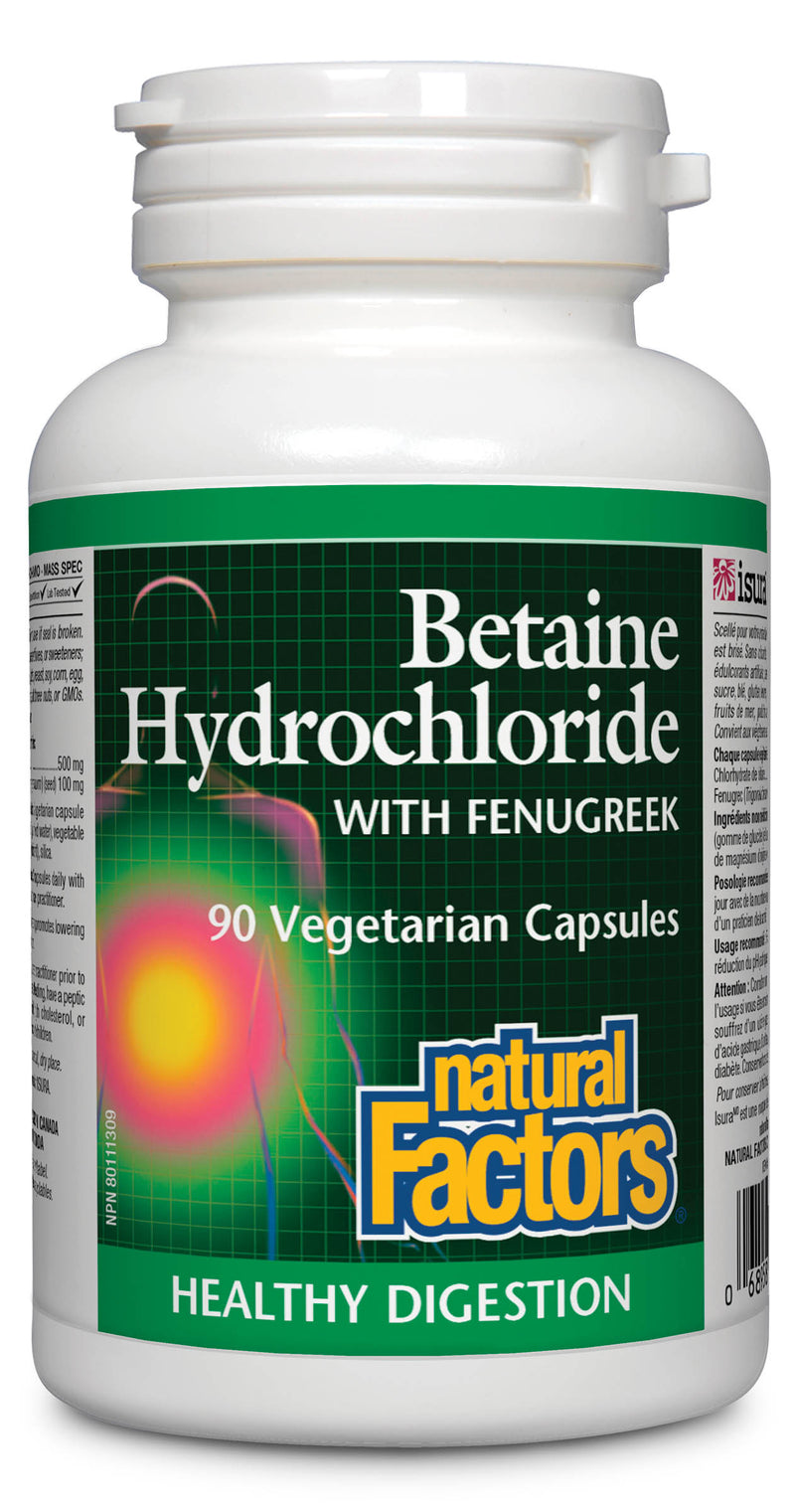Natural Factors Betaine Hydrochloride 90 capsules